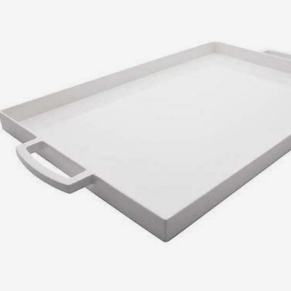 White Rectangle Melamine 19 inch Serving Tray